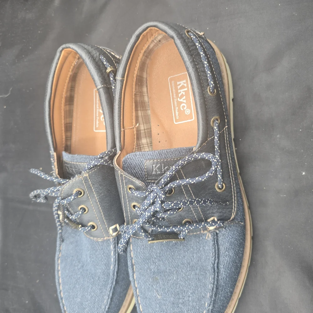 Blue and Brown Boat‎ Shoes with Classic Design